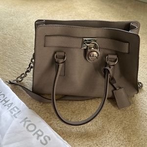 Michael Kors Hamilton satchel in grey
